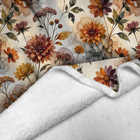 AUTUMN FLOWERS WZ. 27 - Minky plyš