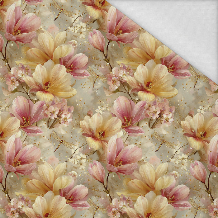 MAGNOLIA FLOWERS - schnelltrocknende Webware