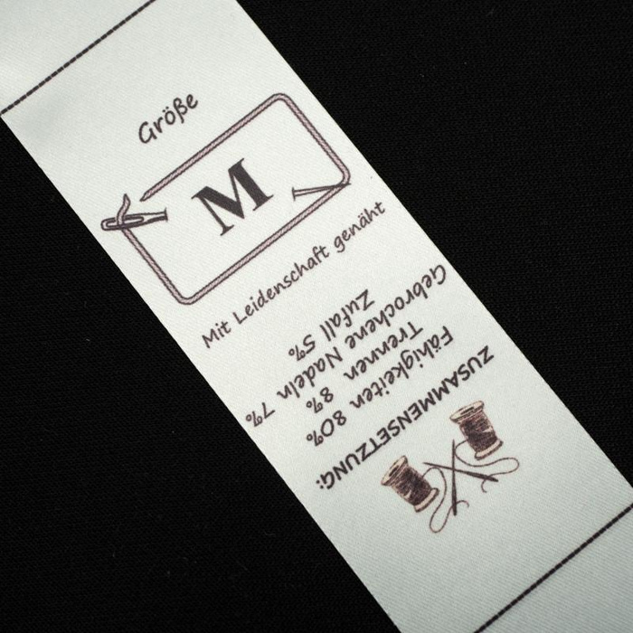 Europäisches  Textillabel DE - Größe XS - 4 Stck Set