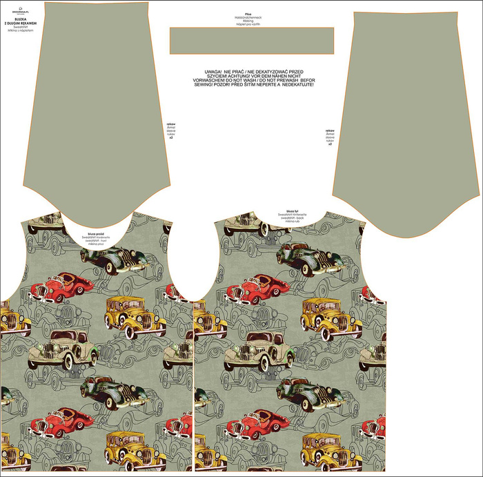 LONGSLEEVE - OLD CARS M. 3 - Single Jersey (134/140)