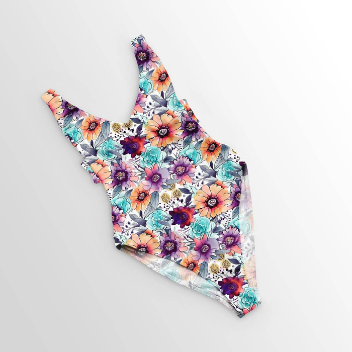 WATER-COLOR FLOWERS pat. 6 - lycra 300g