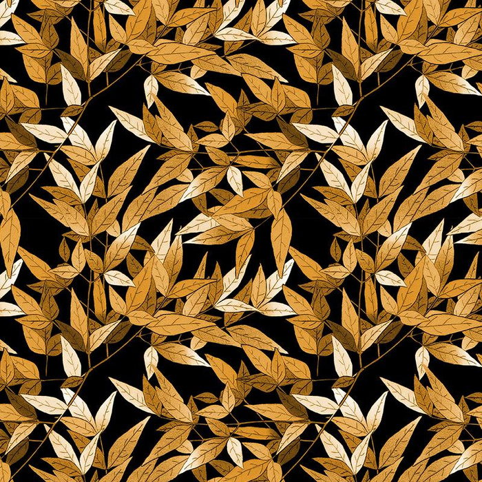 LEAVES pat. 1 (gold) / black