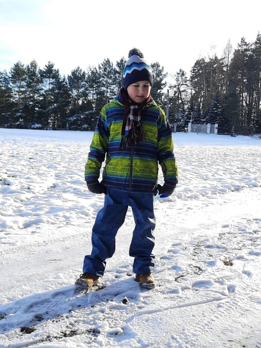 CHILDREN'S SOFTSHELL TROUSERS (YETI) - DRAGON DINO / background (98/104)