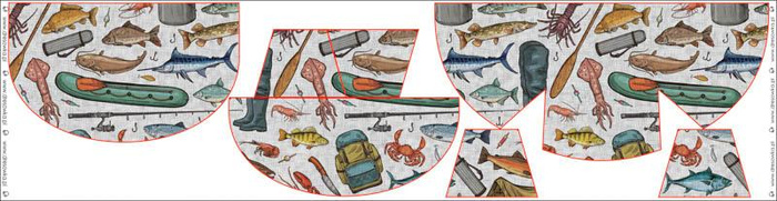 HÜFTTASCHE - FISCHEREI (HOBBIES UND BERUFE) - groß