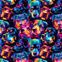 COLORFUL DOGS - Hydrofobní česaná teplákovina