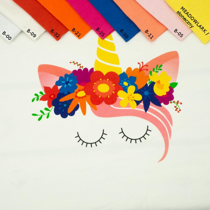 EINHORN / Blumen - Paneel Sommersweat 