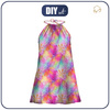 KLEID "DALIA" MINI - REGENBOGENBLUMEN - Nähset XXS-XS