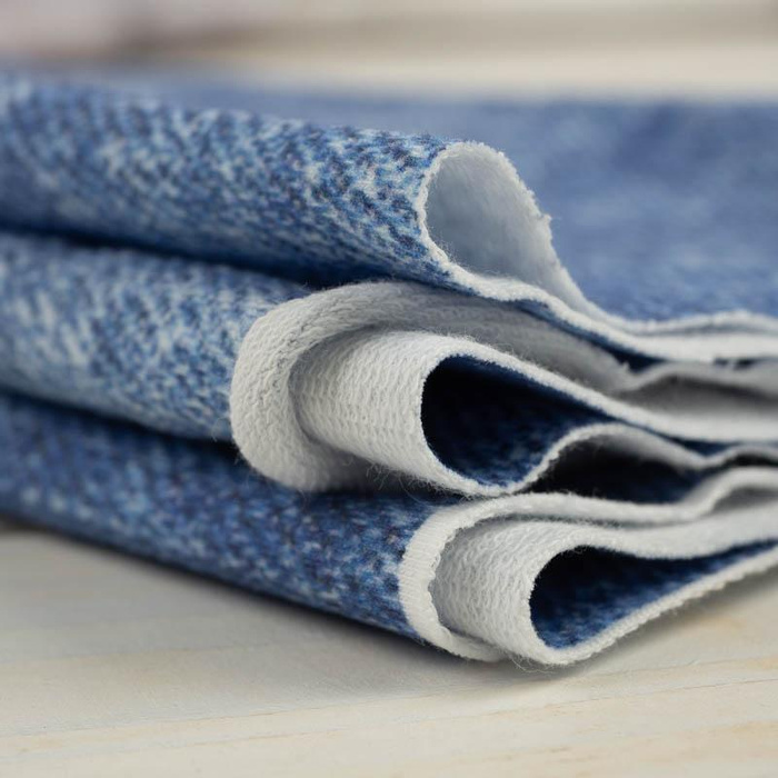 ROZŘEZANÝ JEANS (modrá) - teplákovina