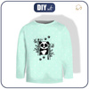 LONGSLEEVE - PANDA (puntíky) / mentolový - single jersey (86/92) 