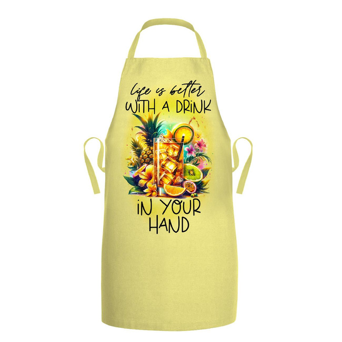 APRON - DRINK IN YOUR HAND - sewing set