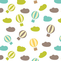 BALONY (PASTELOWE NIEBO) - single jersey z elastanem