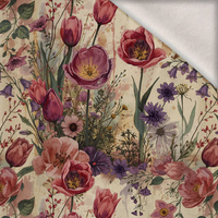 PASTEL FLOWERS WZ. 30 - brushed knitwear with elastane ITY