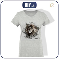 WOMEN’S T-SHIRT - BE BEAUTIFUL (BE YOURSELF) / melange light grey - single jersey