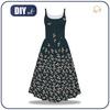 KLEID "ISABELLE" - ROSA BLUMEN M. 4 / schwarz - Nähset L