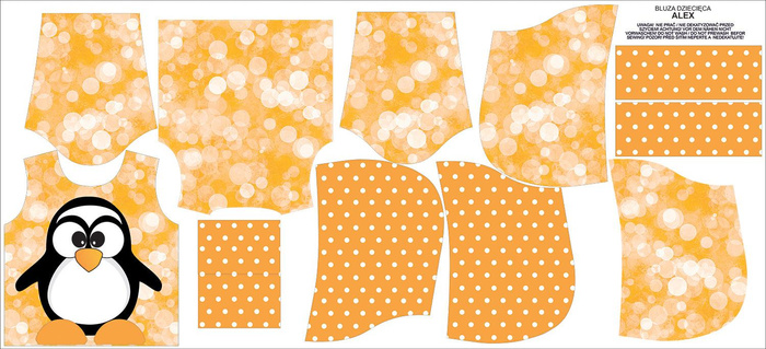 DĚTSKÁ MIKINA S KAPUCÍ (ALEX) - TUČŇÁK OLAF - teplákovina 134/140