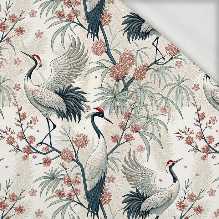 Japanese Garden wz.1 (birds) - looped knit fabric