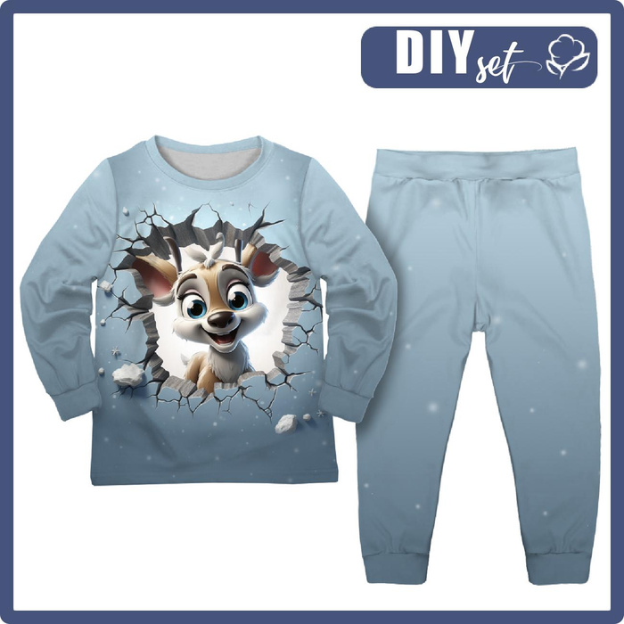 KINDERPYJAMAS "MIKI" - HAPPY DEER - Nähset (98/104)