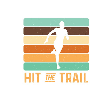 HIT THE TRAIL  / biały - panel (75cm x 80cm)