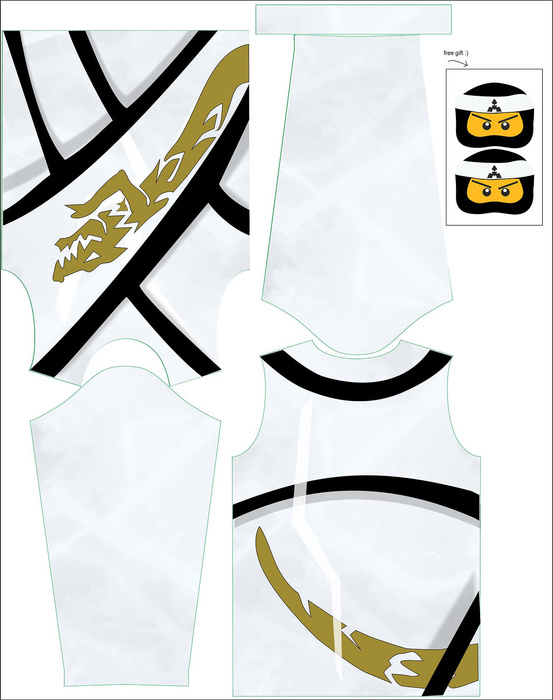 LONGSLEEVE - WHITE NINJA - sewing set