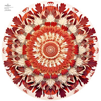 WATERCOLOR FLORAL PAT. 2 - big circle skirt panel