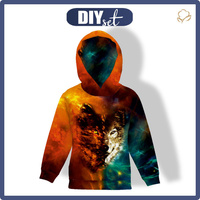 KID'S HOODIE (ALEX) - WOLF / galaxy - sewing set
