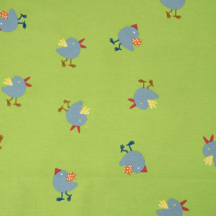 GREY BIRDS / lime - single jersey