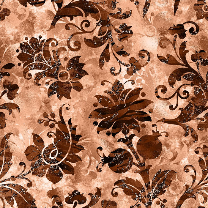 FLORAL MS. 9 / peach fuzz - Viskose Jersey