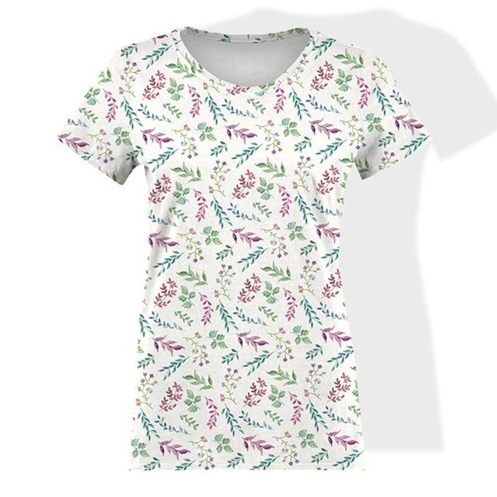 DAMEN T-SHIRT - BUNTES HERBARIUM - Single Jersey M