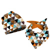 KID'S CAP AND SCARF (CLASSIC) - TRIANGLES / SPOTS - sewing set