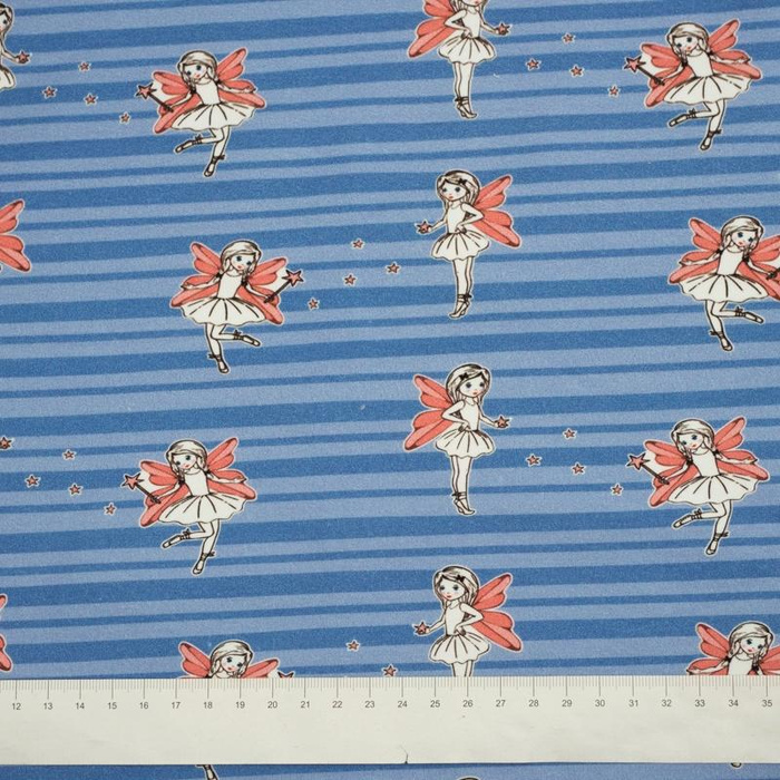 FAIRIES / blue - Viscose jersey WE210