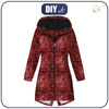 WOMEN'S PARKA (ANNA) - LACE BUTTERFLIES / red - softshell M