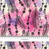 PINK FEATHERS AND BEADS - Hydrophobic brushed knit