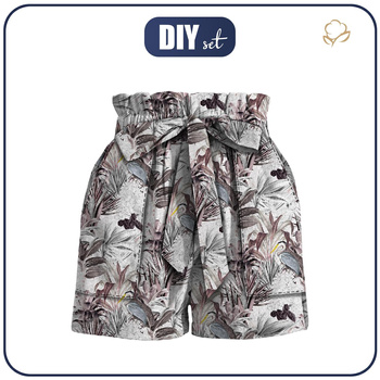 PAPERBAG šortky - LUXE TROPICAL  vz. 2 - Sada šití XS