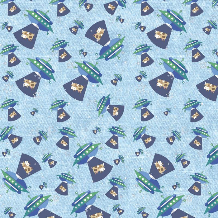 KÜHE IM WELTRAUM (WELTRAUMEXPEDITION) / ACID WASH HELLBLAU - sommersweat