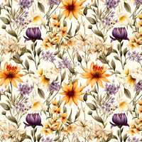 FLOWERS wz.5 - gruba ekoskóra tłoczona