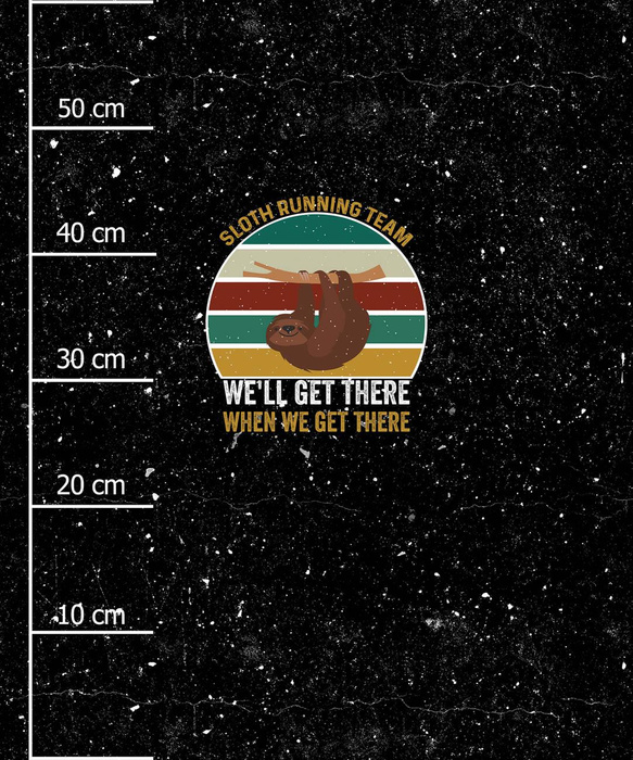SLOTH RUNNING TEAM / black - panel (60cm x 50cm)