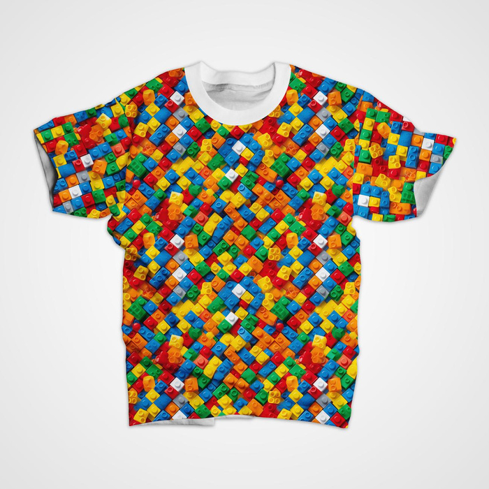 COLORFUL BLOCKS VZ. 2 - Jersey wiskozowy