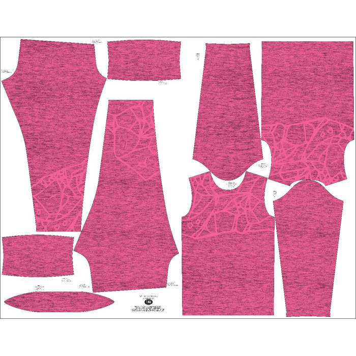 THERMO GIRL'S SET (NANCY) - MELANGE FUCHSIA - sewing set 92