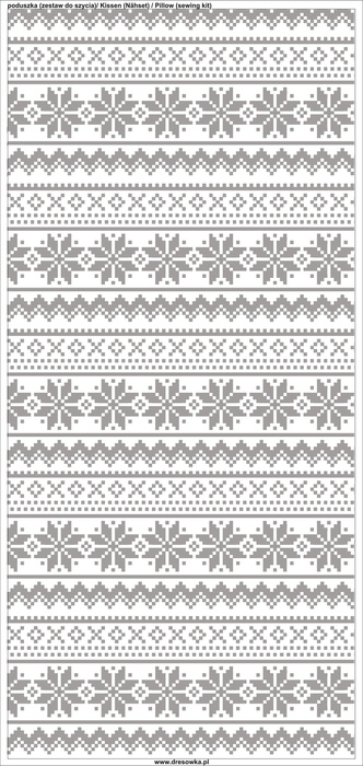 KISSEN 45x45 - ALPIN BLUMEN / grau Streifen - Nähset