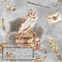 OWL PAT. 3 (MAGIC) - PANEL (60cm x 155cm) SINGLE JERSEY