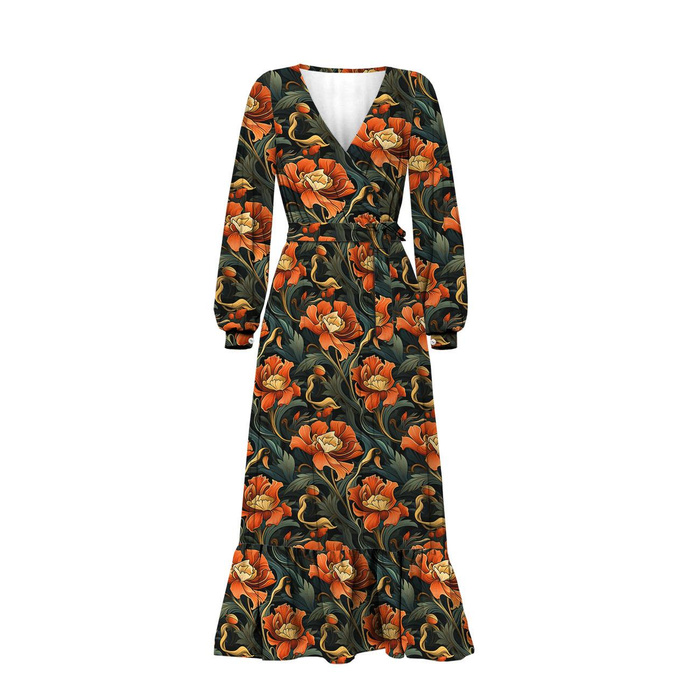 AUTUMN FLOWERS WZ.16- Slub Weave