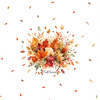 AUTUMN LEAVES / ORANGE - PANEL (60cm x 50cm)