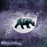BÄR (GALAXY) - panoramisches Paneel 60 cm