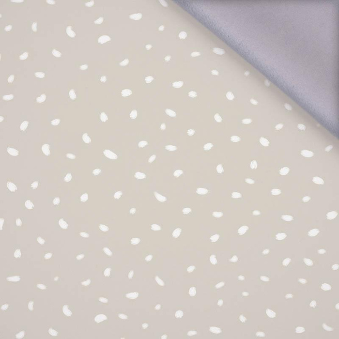 50cm WHITE TRACES / beige (MAGICAL CHRISTMAS FOREST) - softshell