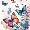 BEAUTIFUL BUTTERFLY PAT. 4 - panel (75cm x 80cm) SINGLE JERSEY PANEL