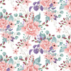 WILD ROSE FLOWERS PAT. 1 (BLOOMING MEADOW)- Upholstery velour