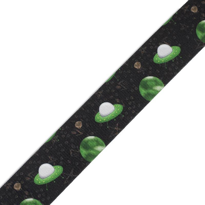 Gewebte Gummiband mit Aufdruck 20mm - UFO MIX M. 2 (ZONE 51)