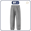 CHILDREN'S SOFTSHELL TROUSERS (YETI) - MELANGE LIGHT GRAY - sewing set (122/128)
