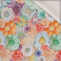 PASTEL FLOWERS WZ. 20 - Wintersweat angeraut mit Elastan ITY
