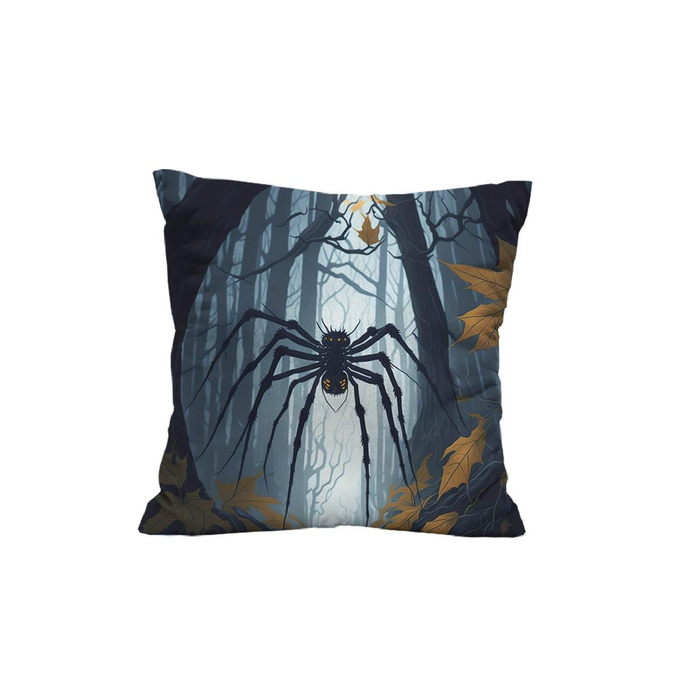 POLŠTÁŘ 45x45 - HALLOWEEN SPIDER - Potahový velur - Sada šití